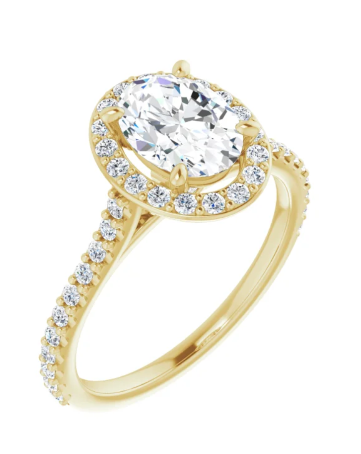 14K White Gold Lab-Grown Diamond Ring